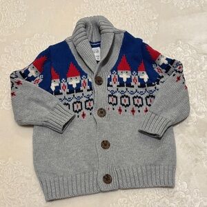 BABY GAP CARDIGAN WITH GNOMES